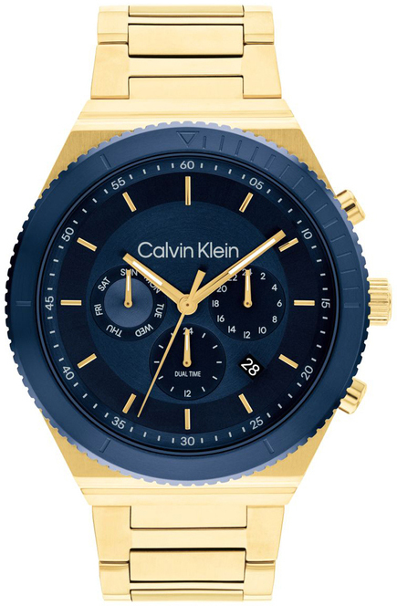Calvin Klein CK Herreklokke 25200302 Fearless Blå/Gulltonet stål