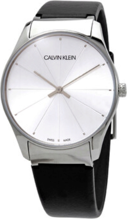 Calvin Klein Classic K4D211C6 Hvit/Lær Ø38 mm - Calvin Klein