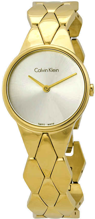Calvin Klein Supreme Dameklokke K6E23546 Sølvfarget/Gulltonet stål