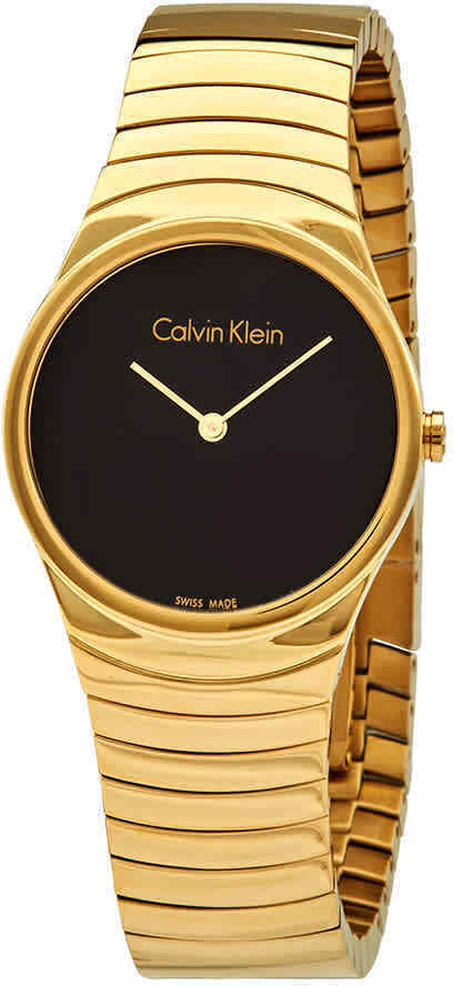 Calvin Klein 99999 Dameklokke K8A23541 Sort/Gulltonet stål Ø33 mm - Calvin Klein