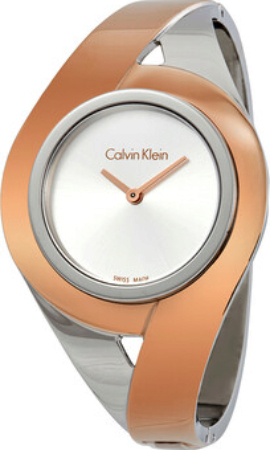 Calvin Klein 99999 Dameklokke K8E2S1Z6 Sølvfarget/Rose-gulltonet - Calvin Klein