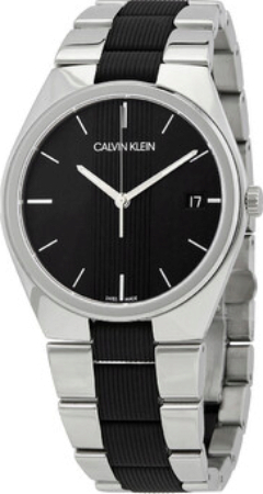 Calvin Klein CK Herreklokke K9E211B1 Sort/Gummi Ø40 mm