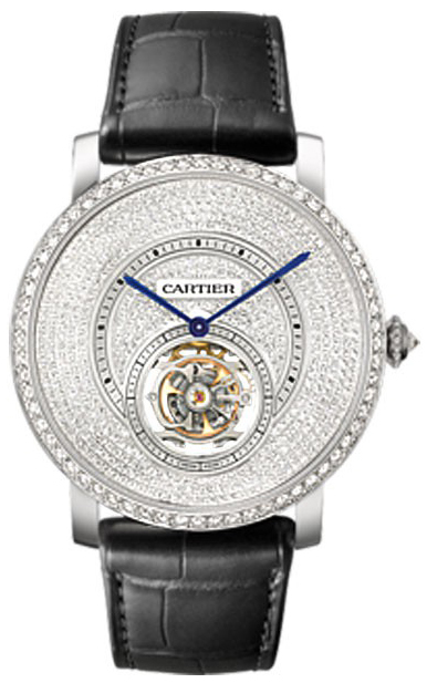 Cartier Rotonde De Cartier Herreklokke HPI00592 Diamantsmykket/Lær - Cartier