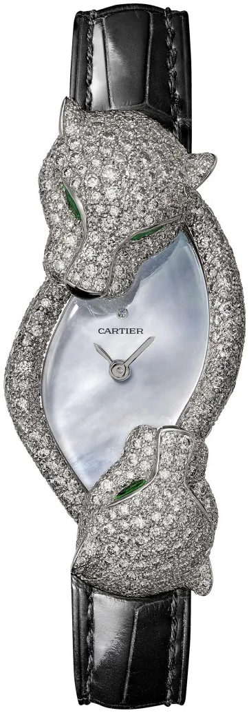 Cartier Panthere De Cartier Dameklokke HPI01296 Hvit/Lær - Cartier