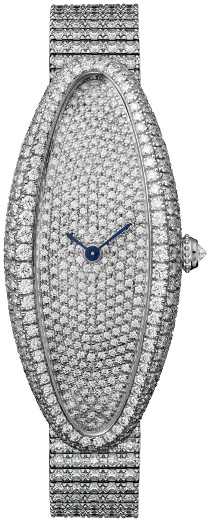 Cartier Baignoire Dameklokke HPI01306 Diamantsmykket/18 karat hvitt - Cartier