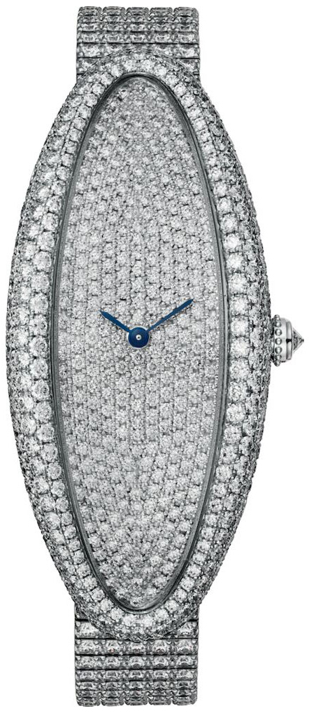 Cartier Baignoire Dameklokke HPI01307 Diamantsmykket/18 karat hvitt