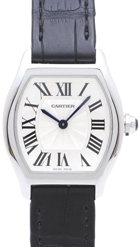 Cartier Tortue Dameklokke W1556361 Sølvfarget/Lær
