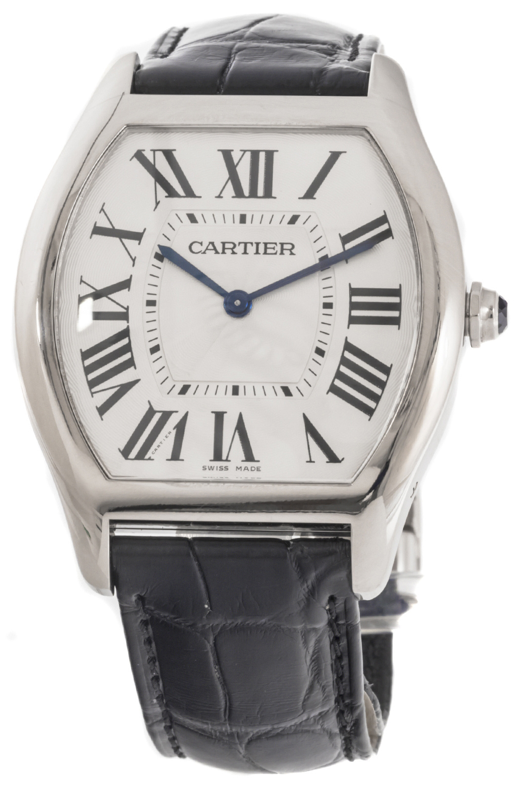 Cartier Tortue Dameklokke W1556363 Sølvfarget/Lær