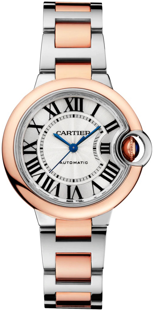 Cartier Ballon Blue Dameklokke W2BB0023 Sølvfarget/18 karat rosé - Cartier