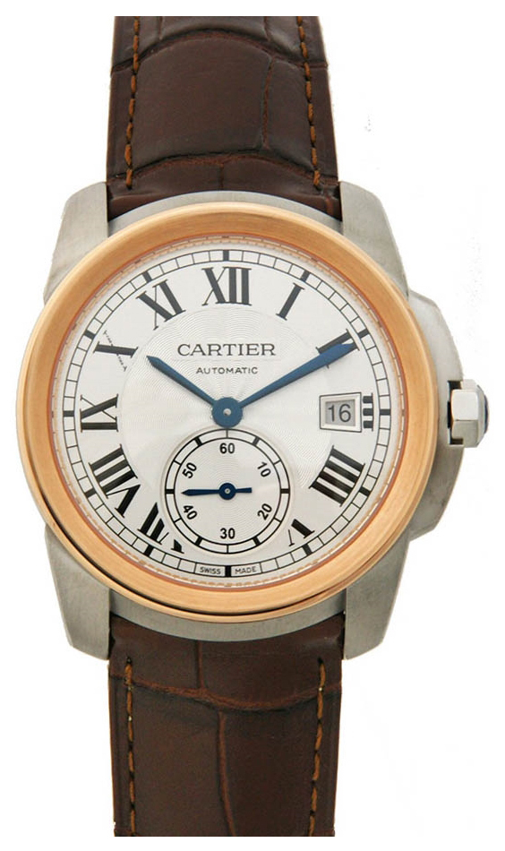 Cartier Calibre De Cartier Herreklokke W2CA0002 Sølvfarget/Lær Ø38 - Cartier
