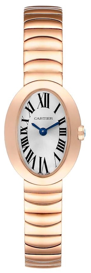 Cartier Baignoire Dameklokke W8000015 Sølvfarget/18 karat rosé gull - Cartier
