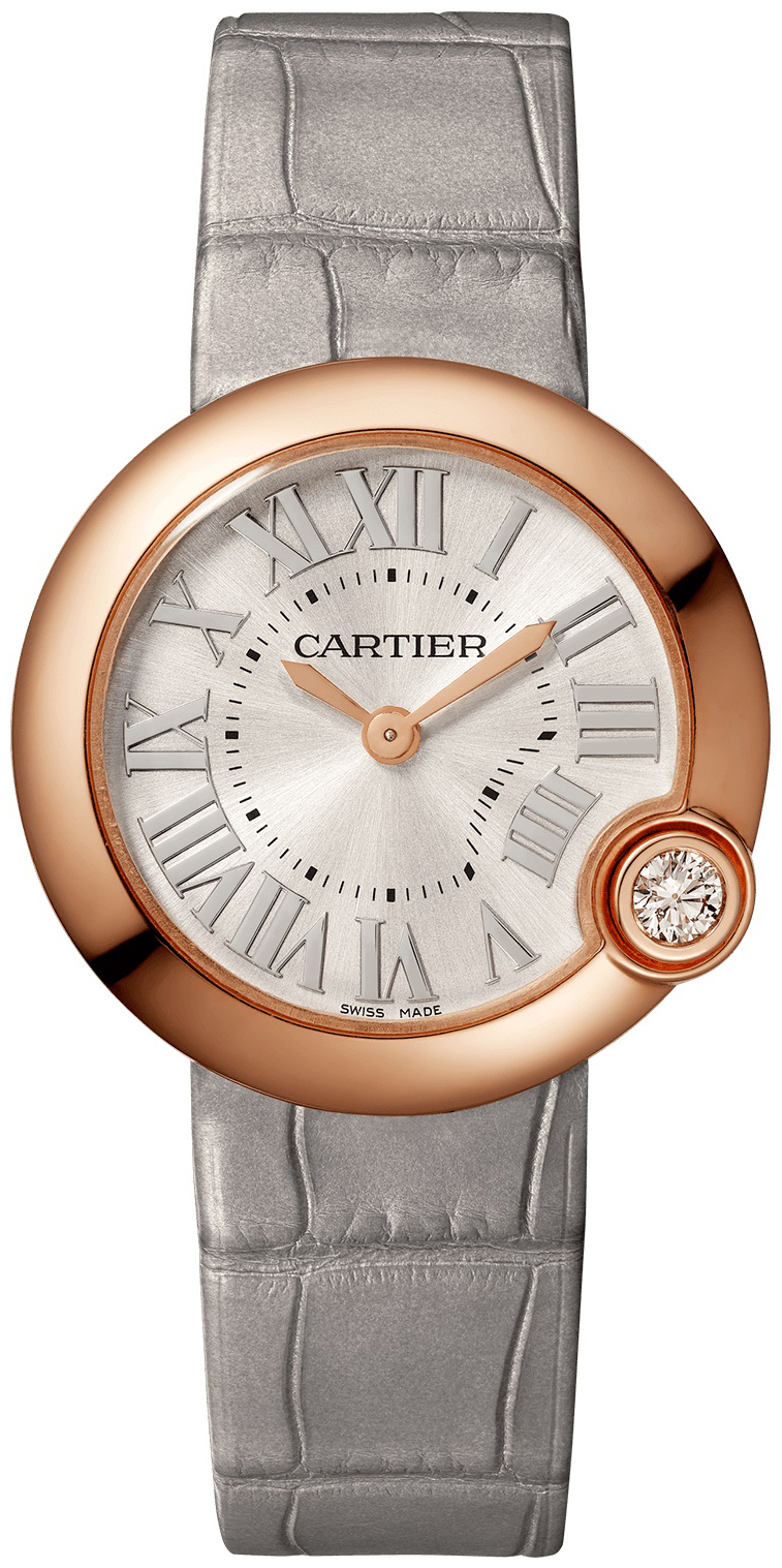 Cartier Ballon Blanc De Cartier Dameklokke WGBL0005 Sølvfarget/Lær