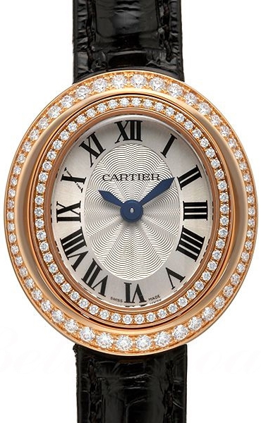 Cartier Hypnose Dameklokke WJHY0003 Sølvfarget/Lær Ø26.2 mm