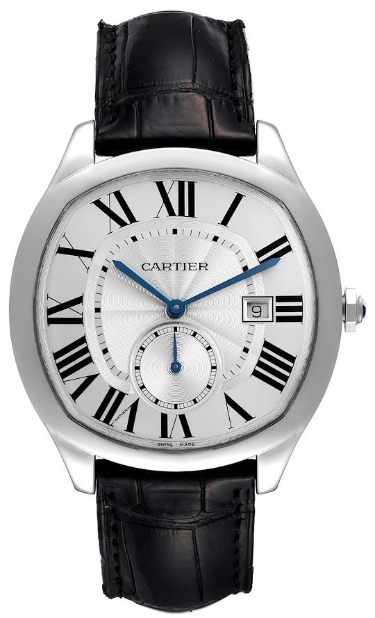 Cartier Drive De Cartier Herreklokke WSNM0004 Sølvfarget/Lær