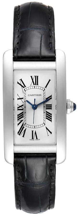 Cartier Tank Americaine Dameklokke WSTA0017 Sølvfarget/Lær - Cartier