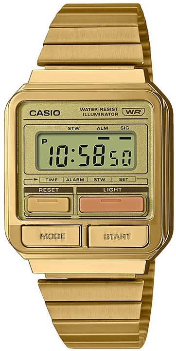 Casio A120WEG-9AEF Vintage Gulltonet stål Ø33.5 mm