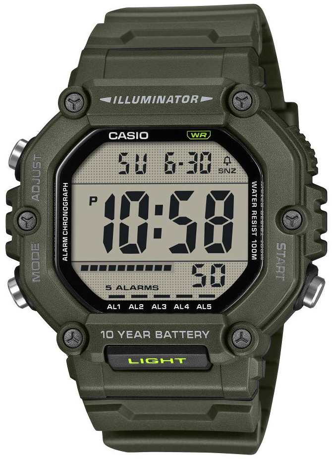 Casio Herreklokke AE-1600HX-3AVEF Timeless Collection LCD/Gummi Ø49