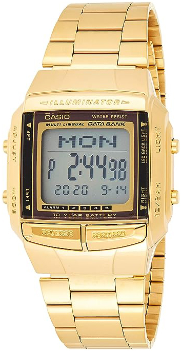 Casio DB-360G-9ADF Vintage LCD/Gulltonet stål