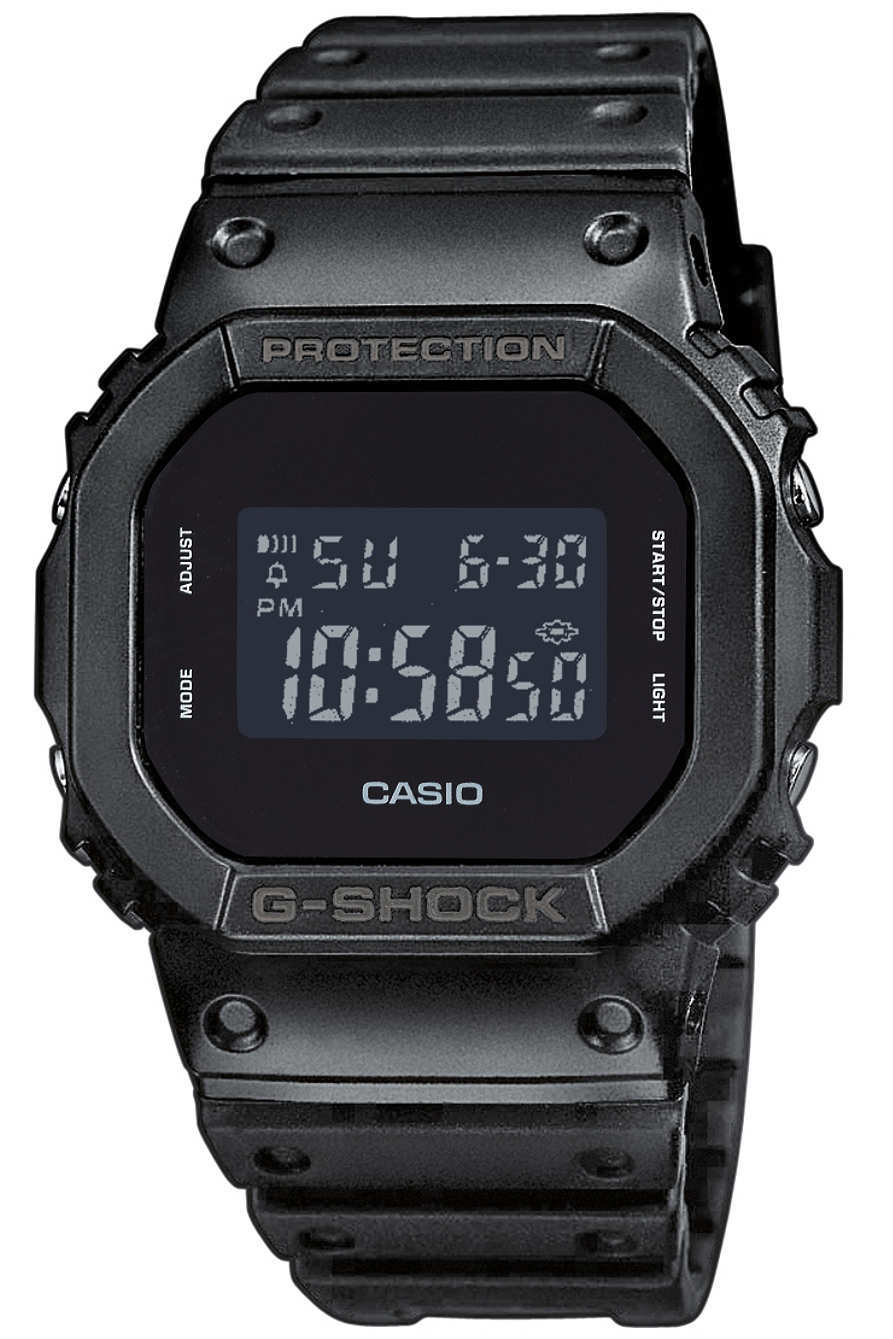 Casio G-Shock Herreklokke DW-5600BB-1ER LCD/Resinplast 48.9x42.8 mm - Casio