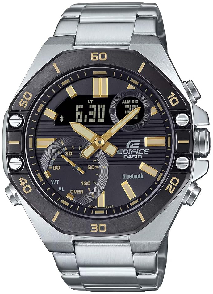 Casio Herreklokke ECB-10DB-1A9EF Edifice Sort/Stål Ø48 mm