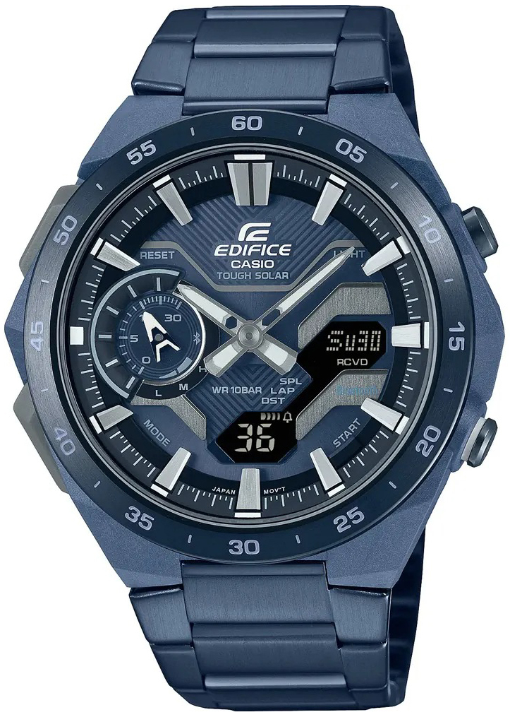 Casio Herreklokke ECB-2200CB-2AEF Edifice Blå/Stål Ø48 mm