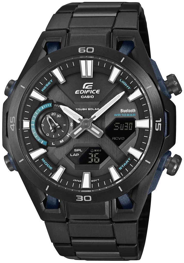 Casio Herreklokke ECB-2300DC-1AEF Edifice  Sort/Stål Ø45.8 mm