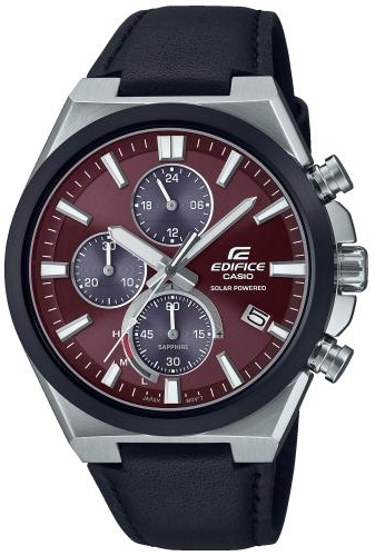 Casio Herreklokke EFS-S630BL-5AVUEF Edifice Rød/Lær Ø44 mm