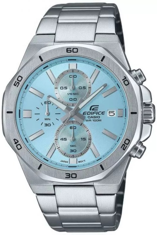 Casio Herreklokke EFV-640D-2BVUEF Edifice Blå/Stål Ø44.3 mm