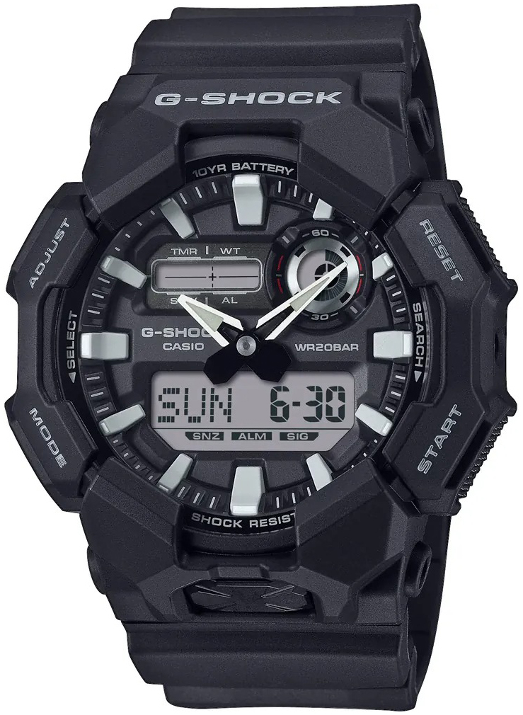 Casio Herreklokke GA-010-1AER G-Shock Sort/Gummi Ø51.9 mm