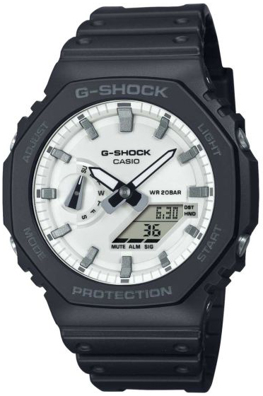 Casio Herreklokke GA-2100WD-1AER G-Shock Hvit/Gummi Ø45.4 mm