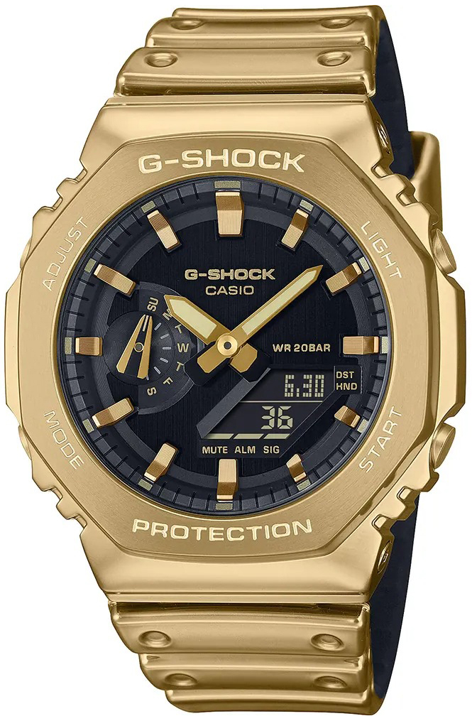 Casio Herreklokke GM-2100YMG-9AER G-Shock Sort/Resinplast Ø44 mm