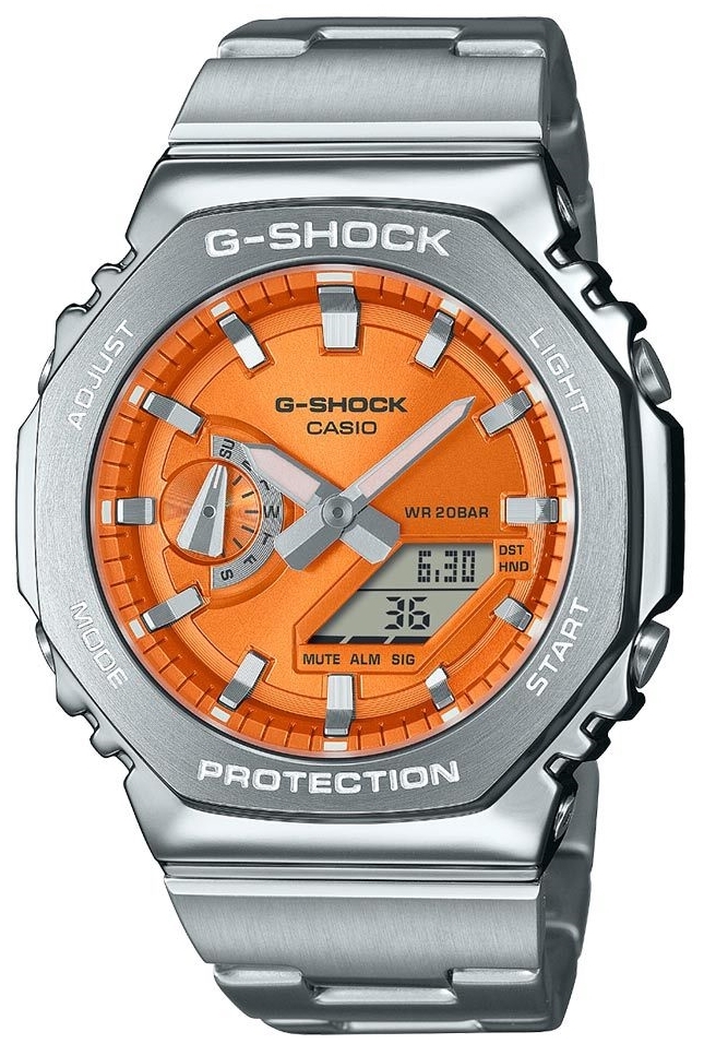Casio Herreklokke GM-2110D-4AER G-shock Orange/Stål Ø44.4 mm