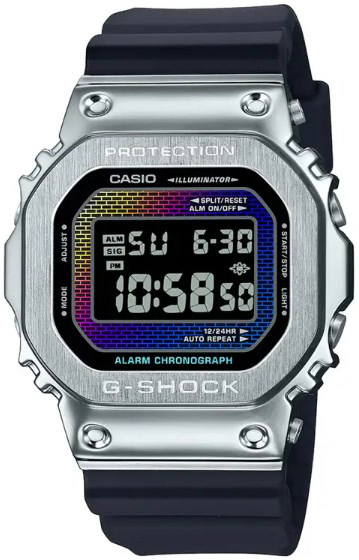 Casio Herreklokke GM-5600RW-1ER G-Shock LCD/Gummi
