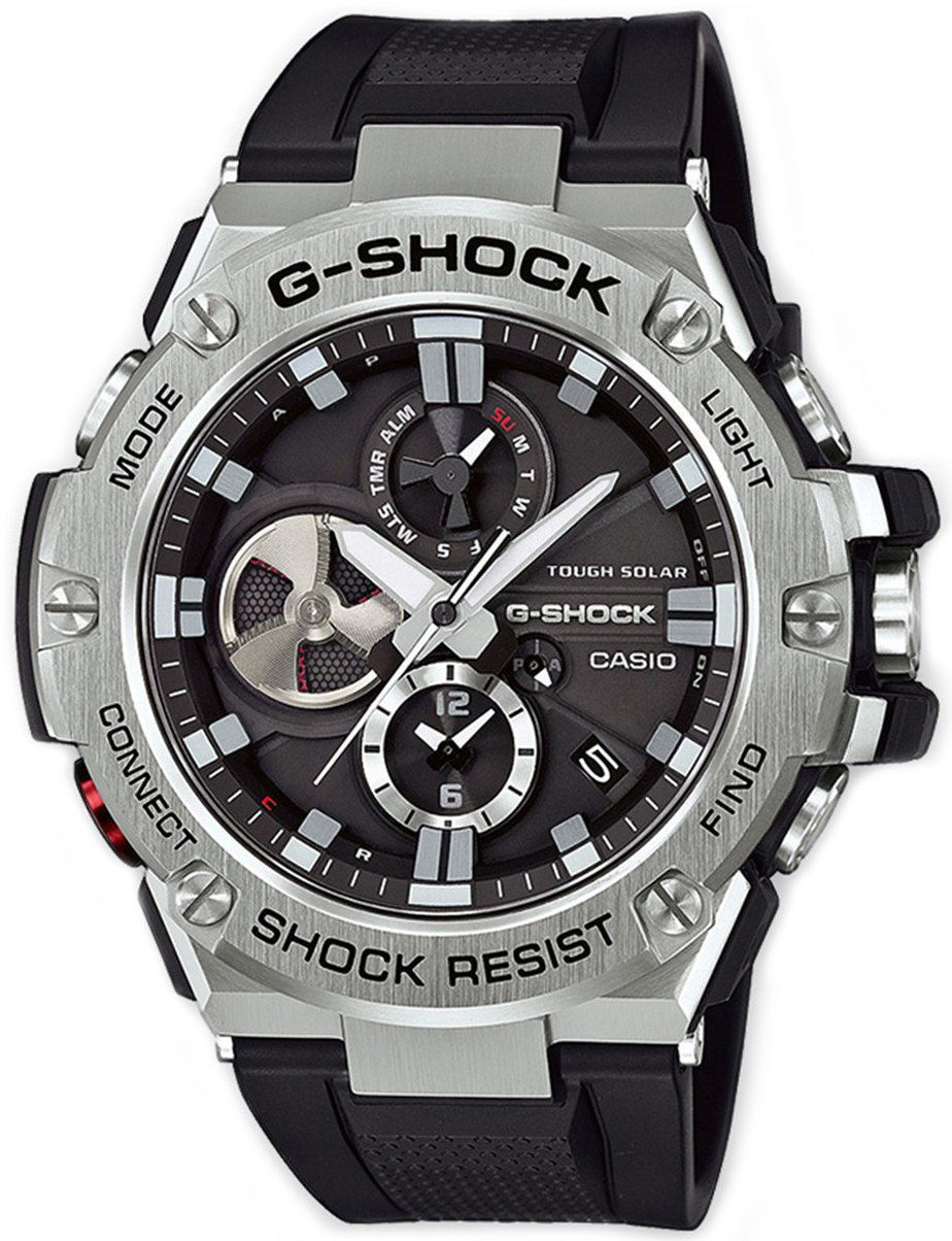 Casio Herreklokke GST-B100-1AER G-Shock Sort/Resinplast Ø58.1 mm