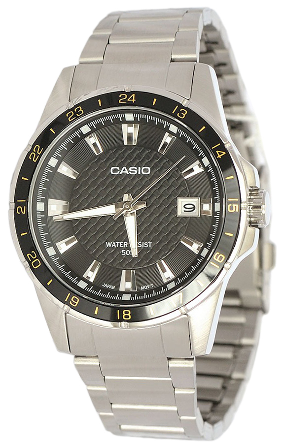 Casio Casio Collection Herreklokke MTP-1290D-1A2VEF Sort/Stål Ø42 mm - Casio