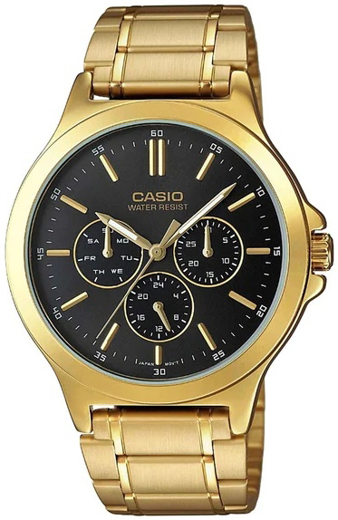 Casio Herreklokke MTP-V300G-1AUDF Classic Sort/Gulltonet stål Ø41.5