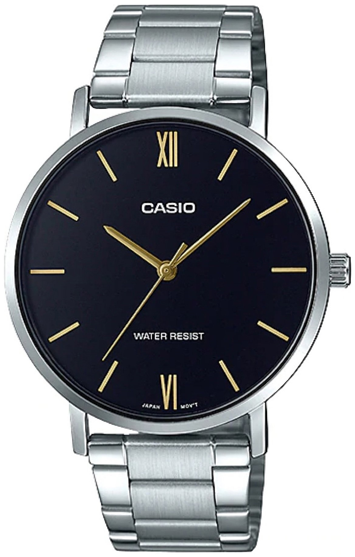 Casio Herreklokke MTP-VT01D-1BUDF Classic Sort/Stål Ø40 mm