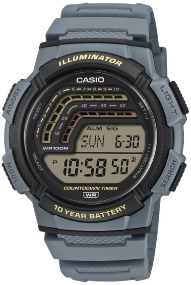 Casio Herreklokke WS-1800-2AVEF Timeless Collection LCD/Gummi Ø48.2