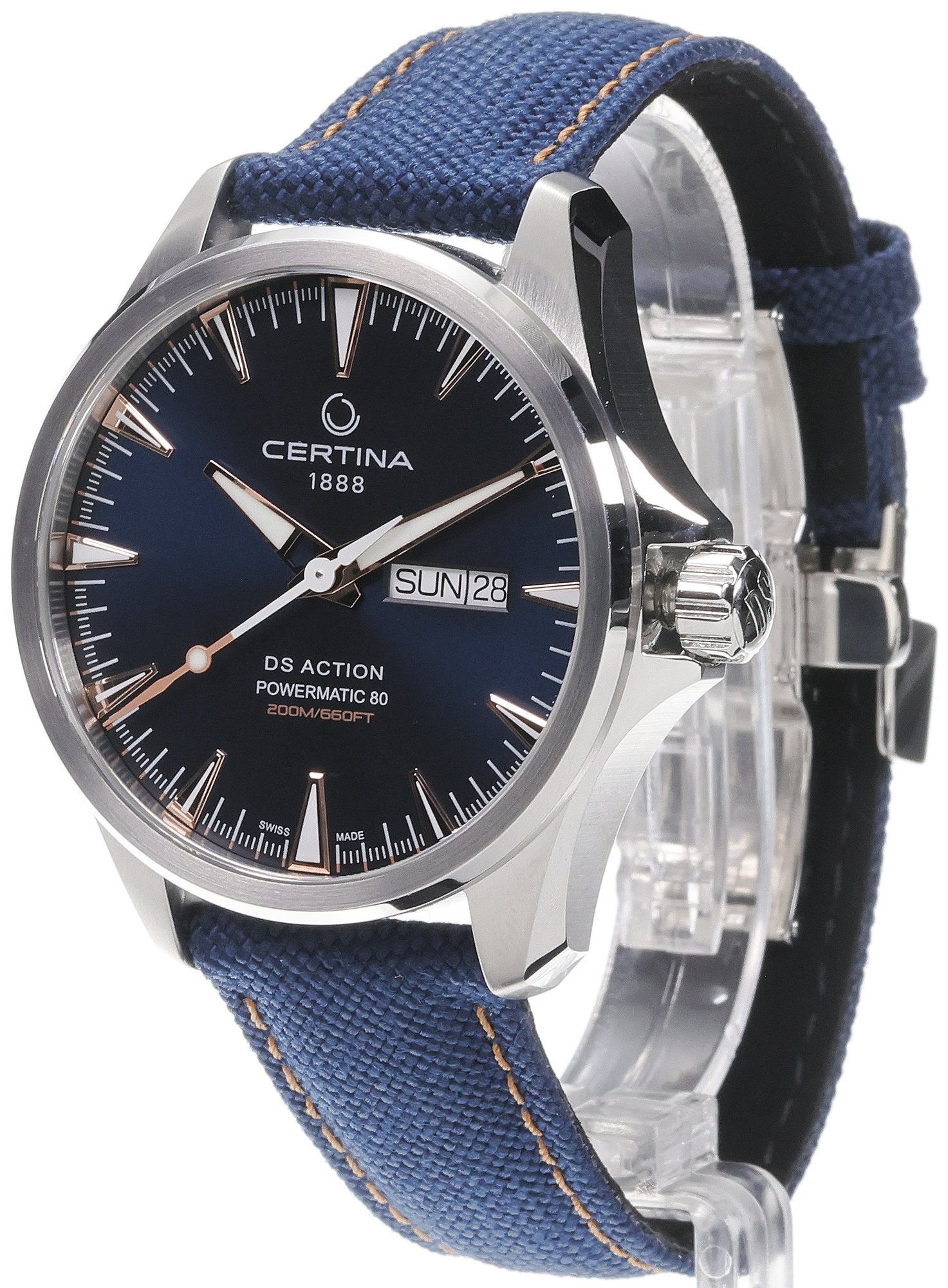 Certina Herreklokke C032.430.18.041.01 DS Action Blå/Tekstil Ø41 mm
