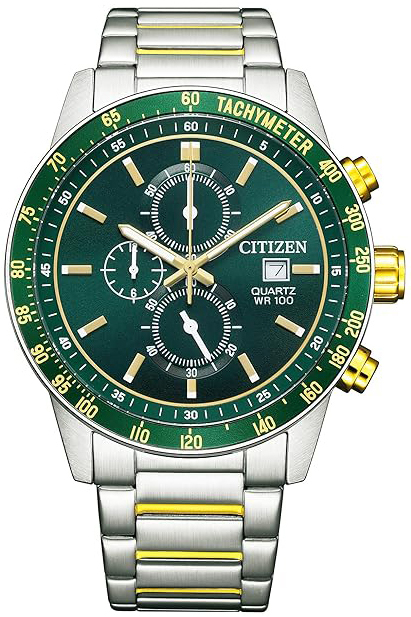 Citizen Herreklokke AN3689-55X Exclusive Grønn/Gulltonet stål Ø44