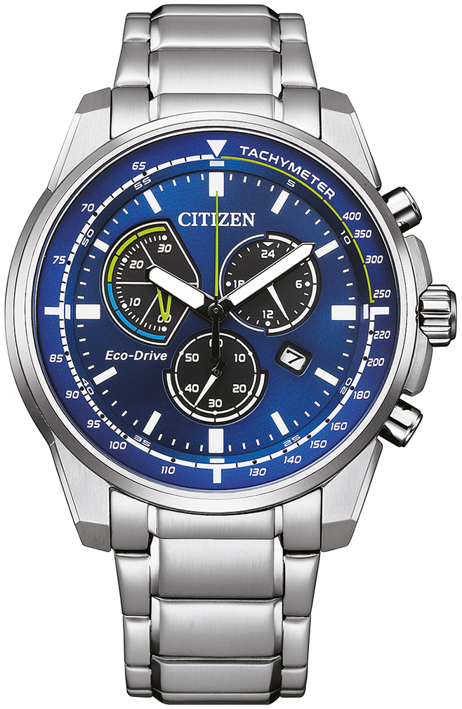Citizen Herreklokke AT1190-87L Crono Blå/Stål Ø44 mm