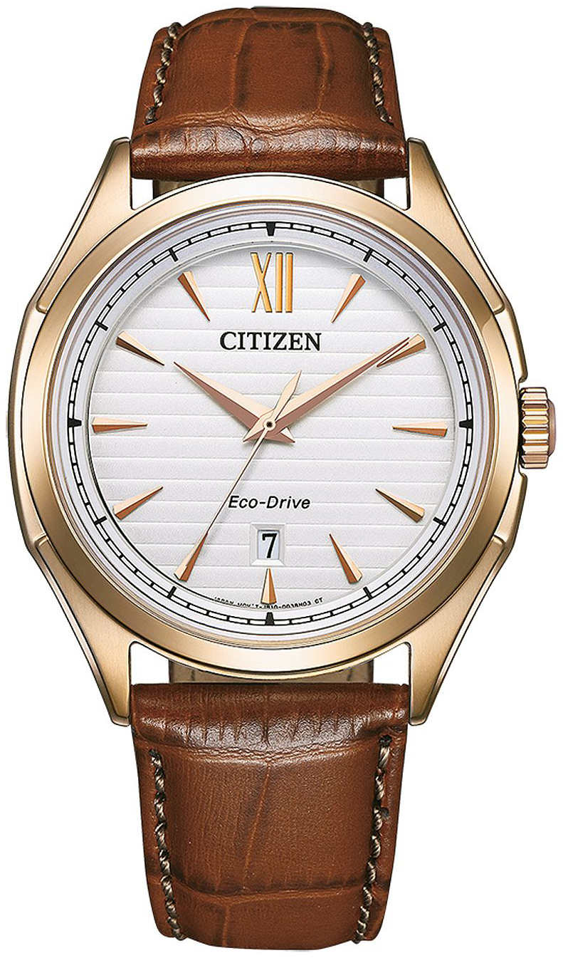Citizen Herreklokke AW1753-10A Eco Drive Sølvfarget/Lær Ø41 mm