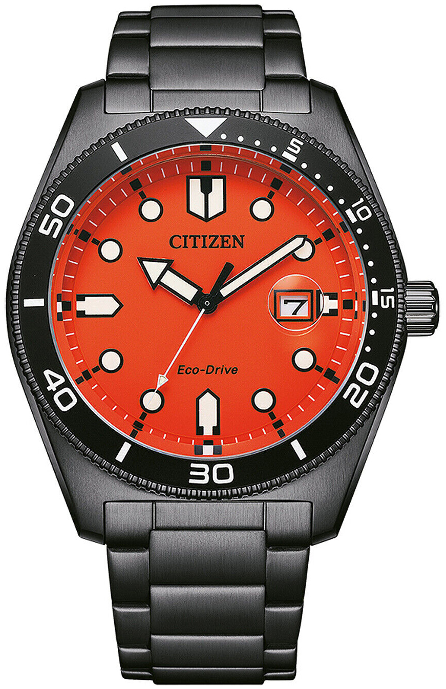 Citizen Herreklokke AW1765-88X Eco Drive Orange/Stål Ø43 mm