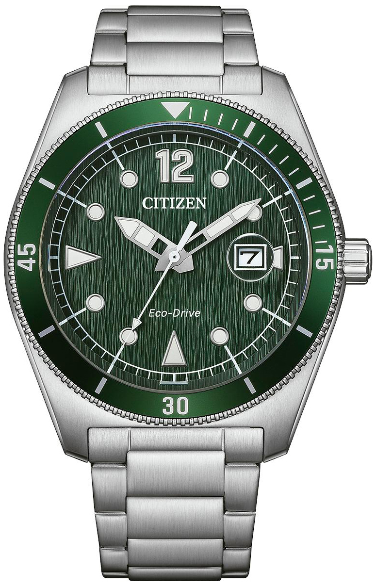 Citizen Herreklokke AW1880-55X Grønn/Stål Ø43 mm