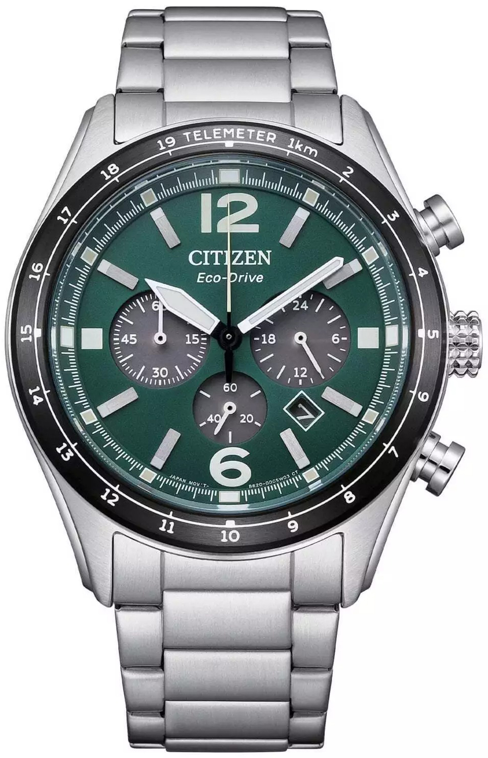 Citizen Herreklokke CA4654-55X Chrono Grønn/Stål Ø43 mm