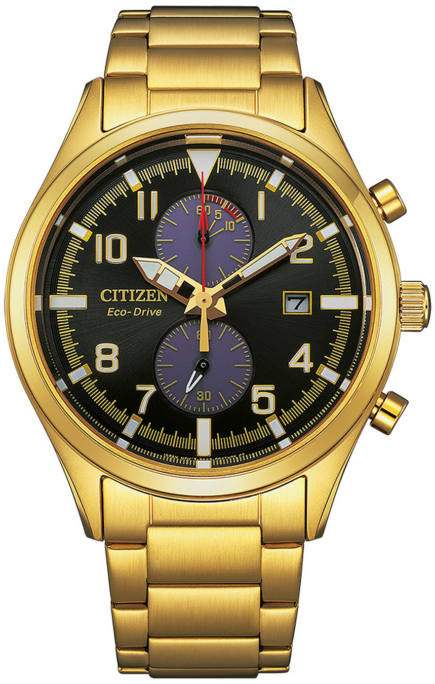 Citizen Herreklokke CA7022-87E Eco Drive Sort/Gulltonet stål Ø43 mm