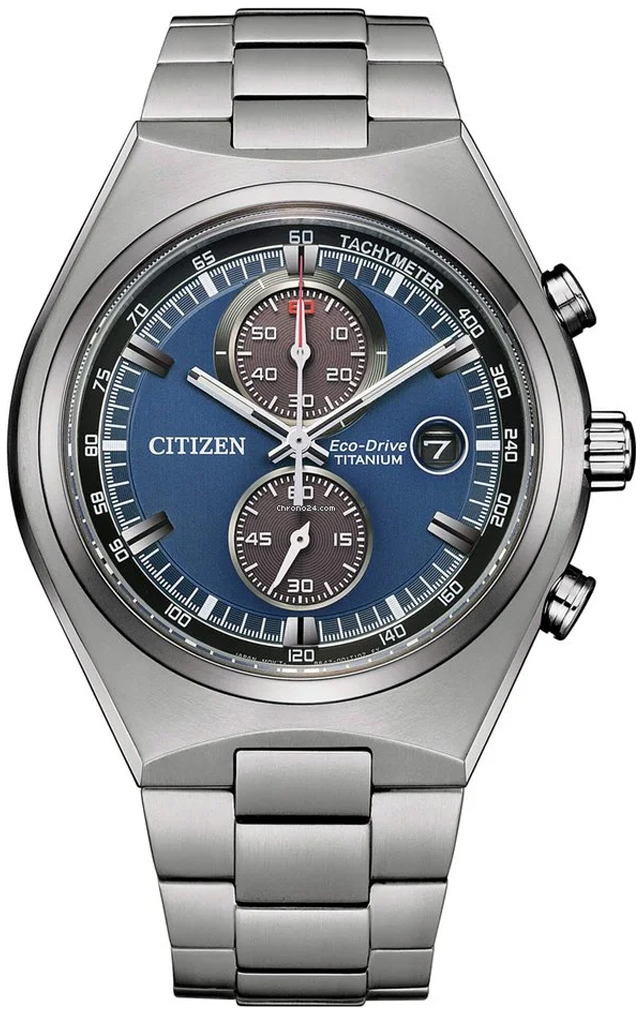 Citizen Herreklokke CA7090-87L Titanium Blå/Titan Ø43 mm