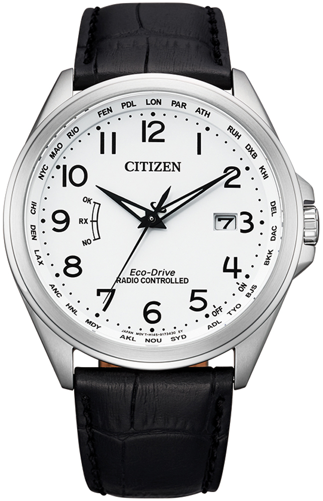 Citizen Herreklokke CB0250-17A Radio Controlled Hvit/Lær Ø43 mm