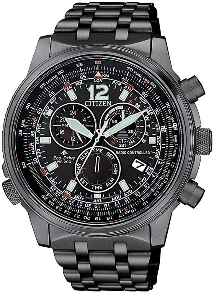 Citizen Herreklokke CB5867-87H Radio Controlled Sort/Stål Ø43.7 mm