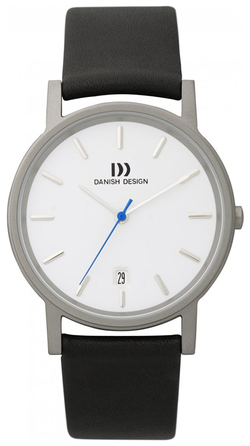 Danish Design Herreklokke IQ12Q171 Dress Hvit/Lær Ø34 mm